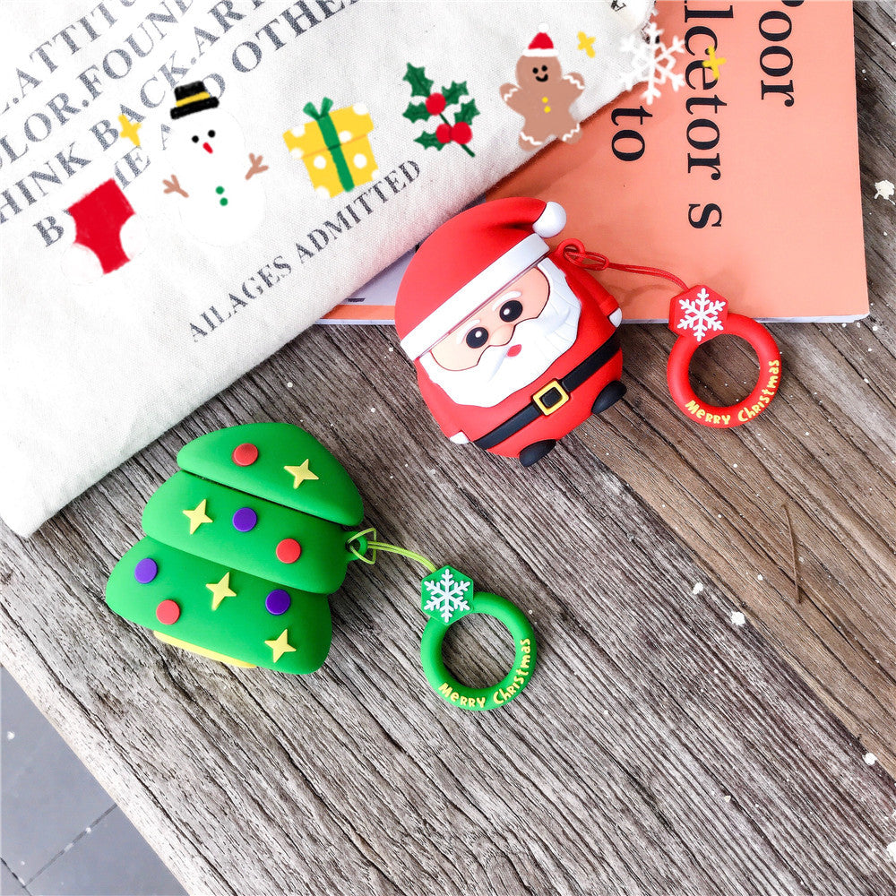 Christmas AirPods Case - Santa Reindeer Silicone Cover | Protective Cover