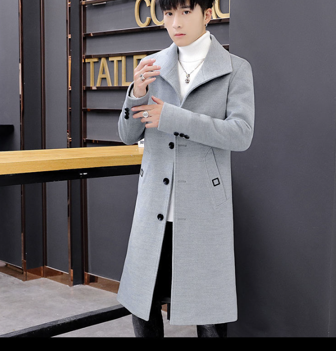 Men's Mid-Length Trench Coat