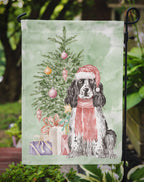 Cocker Spaniel English Black Parti Christmas Presents and Tree Garden Flag