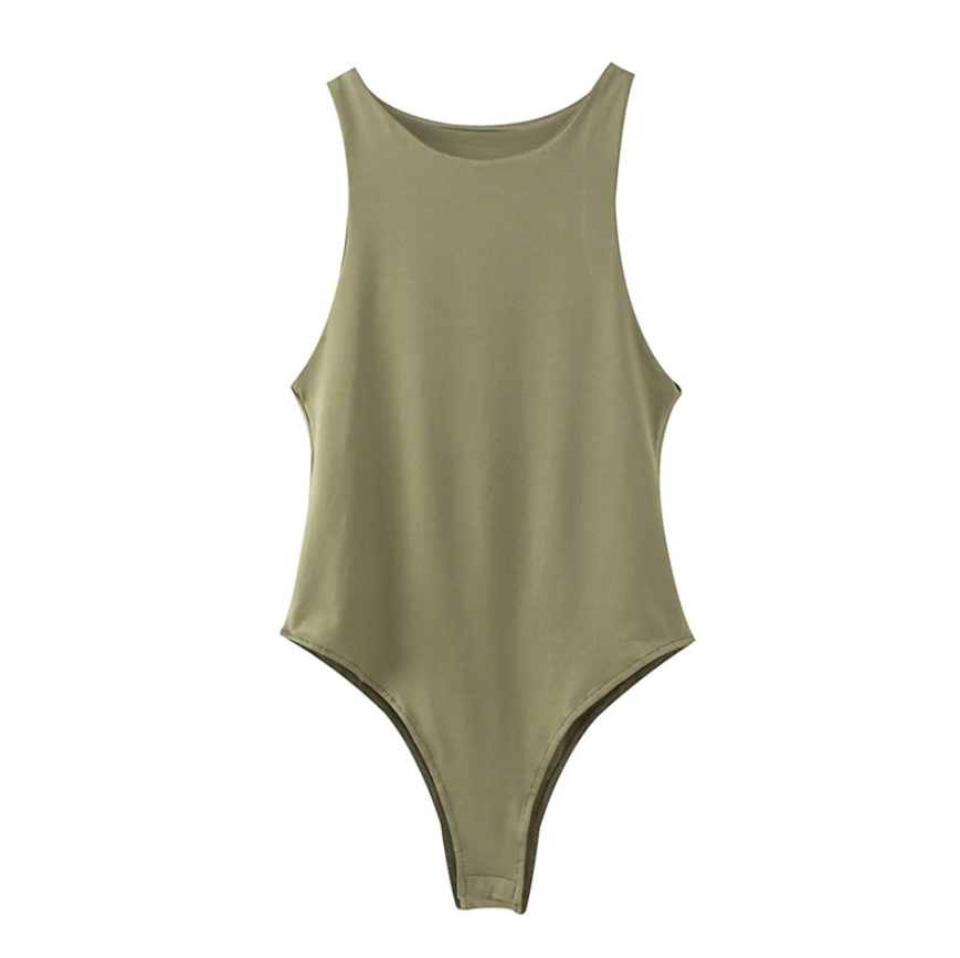 Sleeveless Round Neck Bodysuit