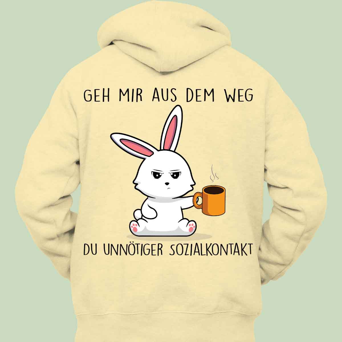 Unisex Kitchen Rabbit Hoodie with Back Print | Streetwear