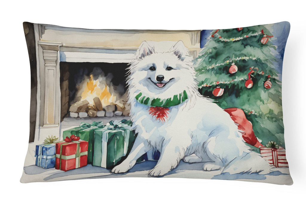 American Eskimo Christmas Throw Pillow