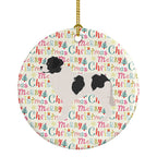Landseer Merry Christmas Ceramic Ornament