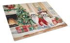 Pekingese Cozy Christmas Glass Cutting Board