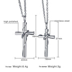 [Duplicate] [Archived] Stainless Steel Couple Cross Pendant Christian Jewelry