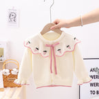 Trendy Knitted Sweater Top for Girls' Cardigans