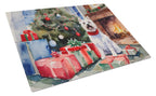 Westie Cozy Christmas Glass Cutting Board