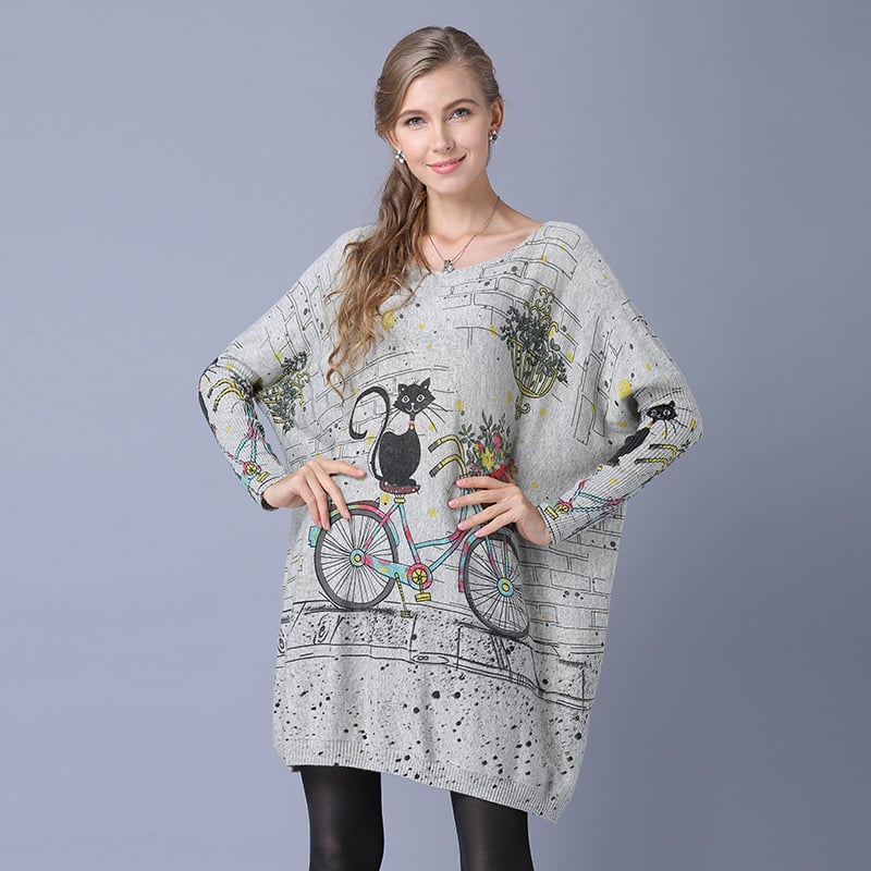 Knitted Long Sleeve Pullover Sweater Top | Streetwear