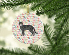 Tricolour Aegean Cat Christmas Ceramic Ornament