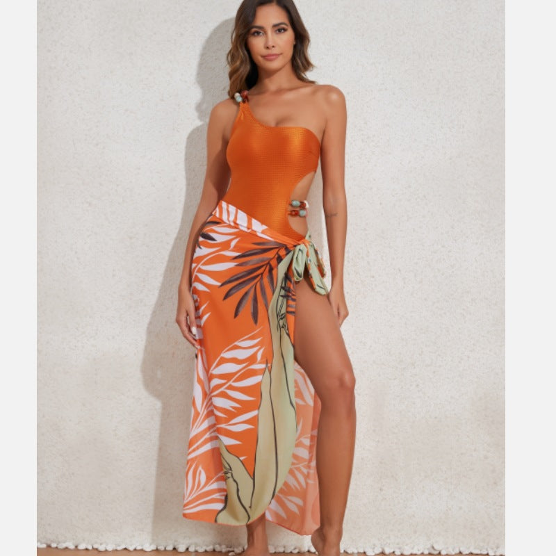2024 Women's Slimming Bikini Set with Cover-Up Skirt
