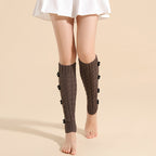 Sweet Knitted Winter Christmas Flower Sock Warmers