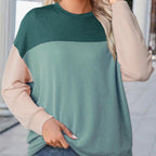 Loose Polyester Sweater - Women's Long-sleeved Top