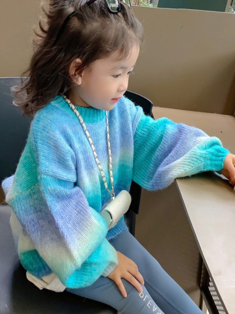High-End Western-Style Parent-Child Sweater Coat