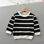 Striped Long-Sleeved Pullover T-Shirt for Kids