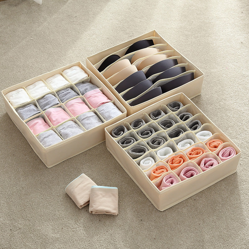 Foldable Mesh Storage Box for Lingerie and Socks