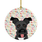 Schnauzer Black #3 Christmas Ceramic Ornament