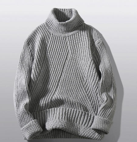 Thickened Casual High Neck Sweater for Men