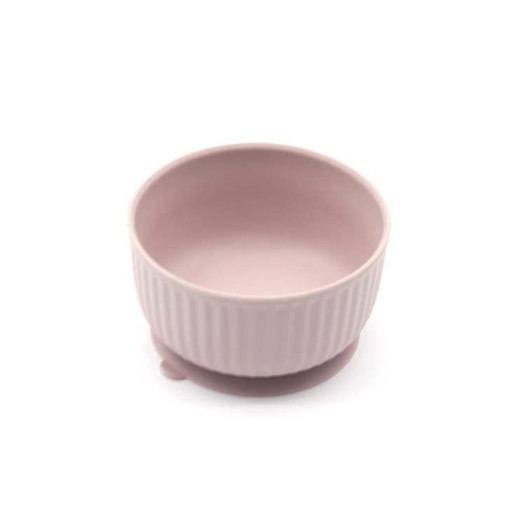 Silicone Non-Slip Pet Bowl Soft Pink Suction Base Cat Dog Food Water Feeding Bowl Small Spill-Proof Dishwasher Safe