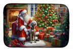 Weimaraner and Santa Claus Dish Drying Mat