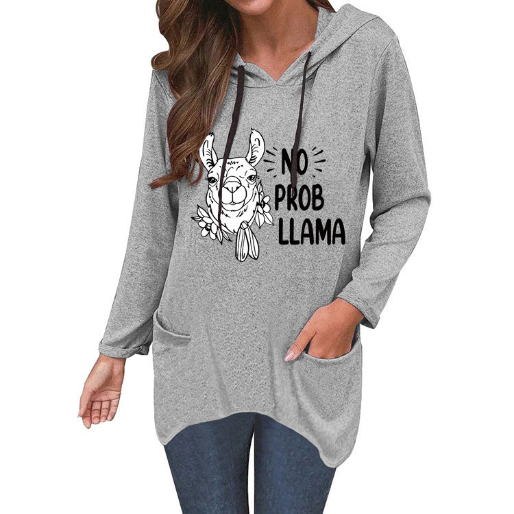 No Prob Llama Cute Cat Ear Sweater