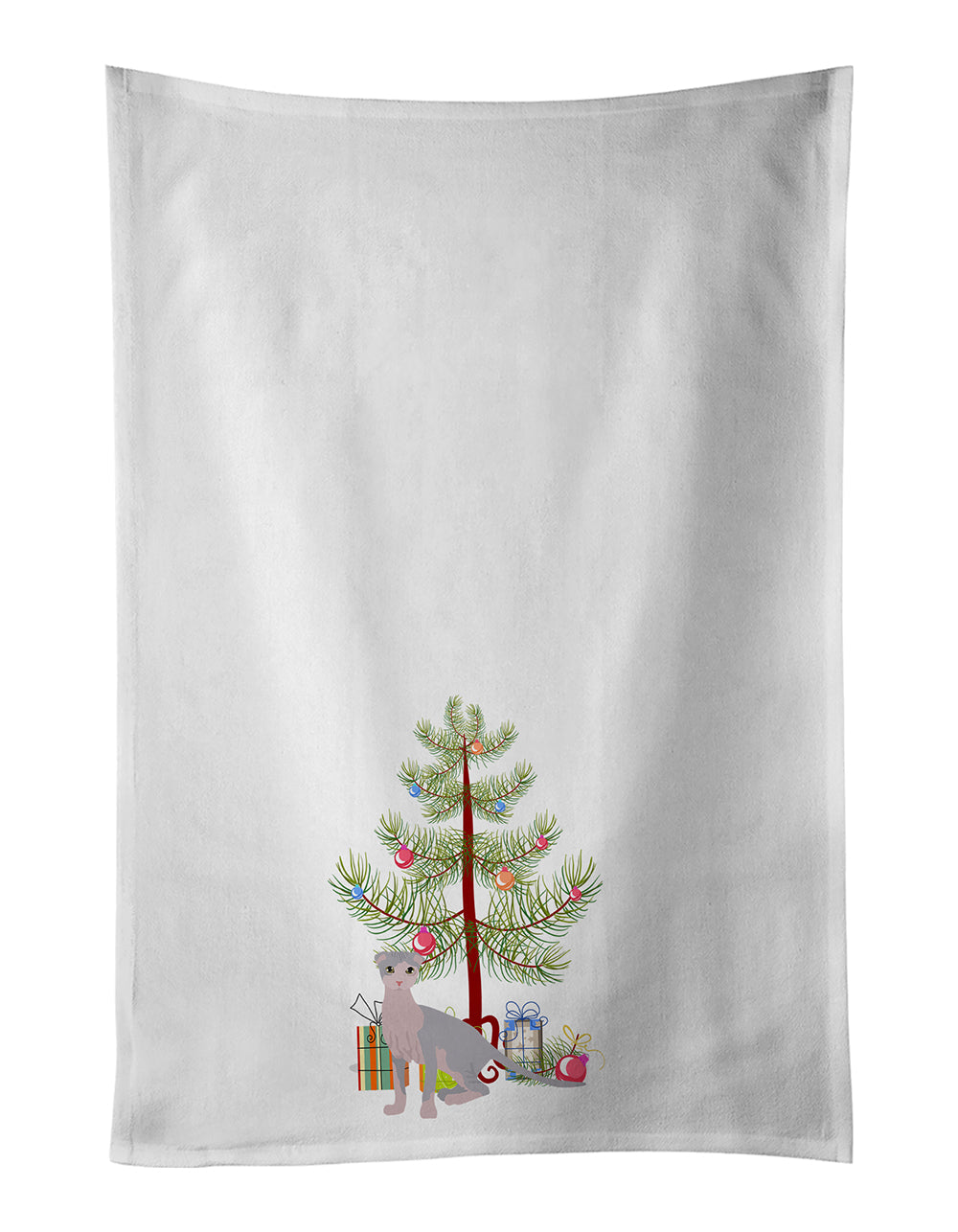 Ukrainian Levkoy Cat Christmas Kitchen Towel Set of 2