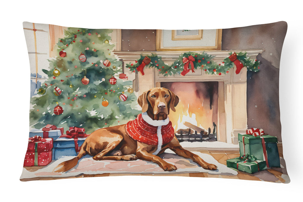 Vizsla Cozy Christmas Throw Pillow