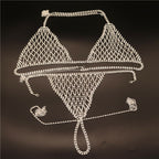 Rhinestone Thong Waist Body Chain