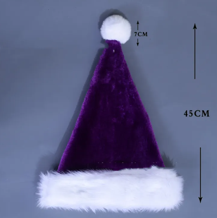 Soft Plush Christmas Hat | Embroidered Cap
