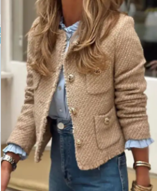 Sarah - Luxe Jacket with Casual Plain Design (One Piece)