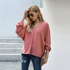 Solid Color Loose Pullover Shirt | Streetwear