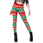 Christmas Style Elastic Women’s Digital Printing Pants