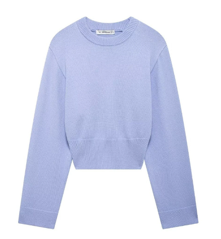 Wide Sleeved Flat Needle Knitted Sweater (One Piece)