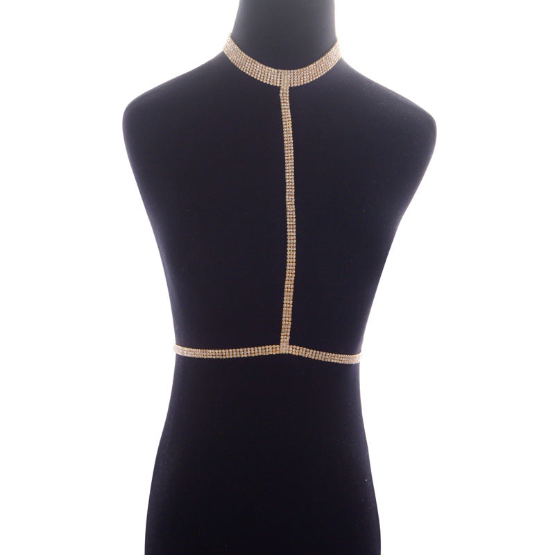 Fashionable Rhinestone Body Chain for Beach Bikini