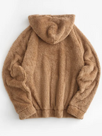 Cozy Ear-Hooded Fleece Sweatshirt – Ultra-Warm Winter Wear | Streetwear