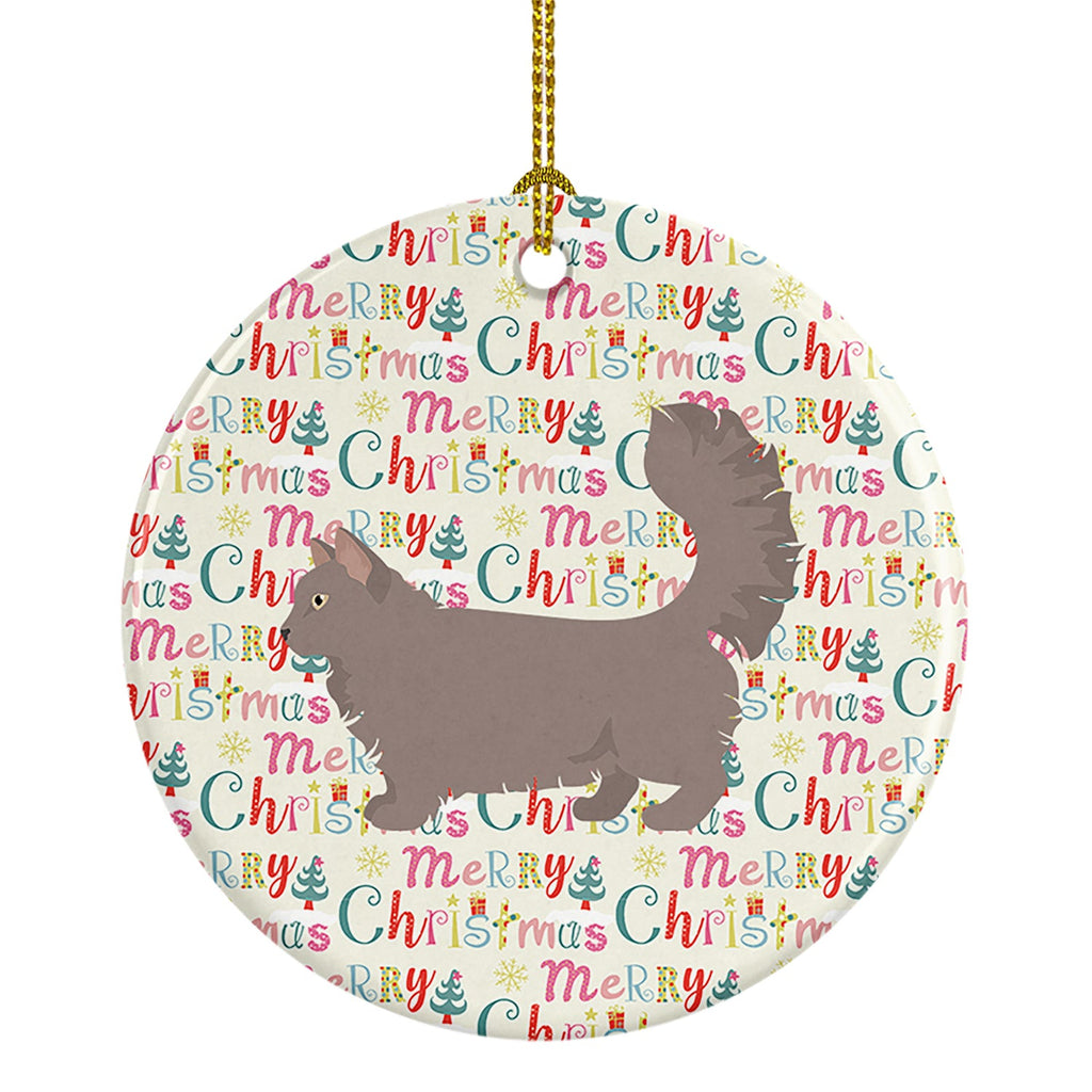 Skookum #2 Cat Christmas Ceramic Ornament