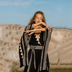 Botanical Print Long Kimono Beach Cover-Up