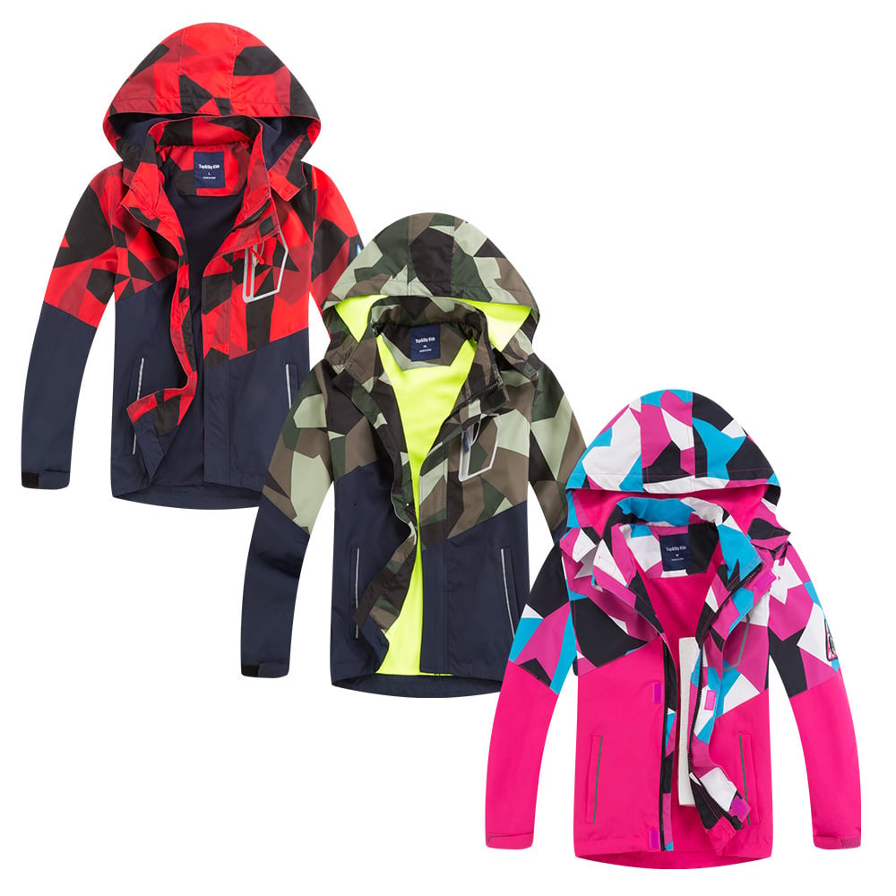 Children's Colorblock Fleece Zipper Cardigan Jacket