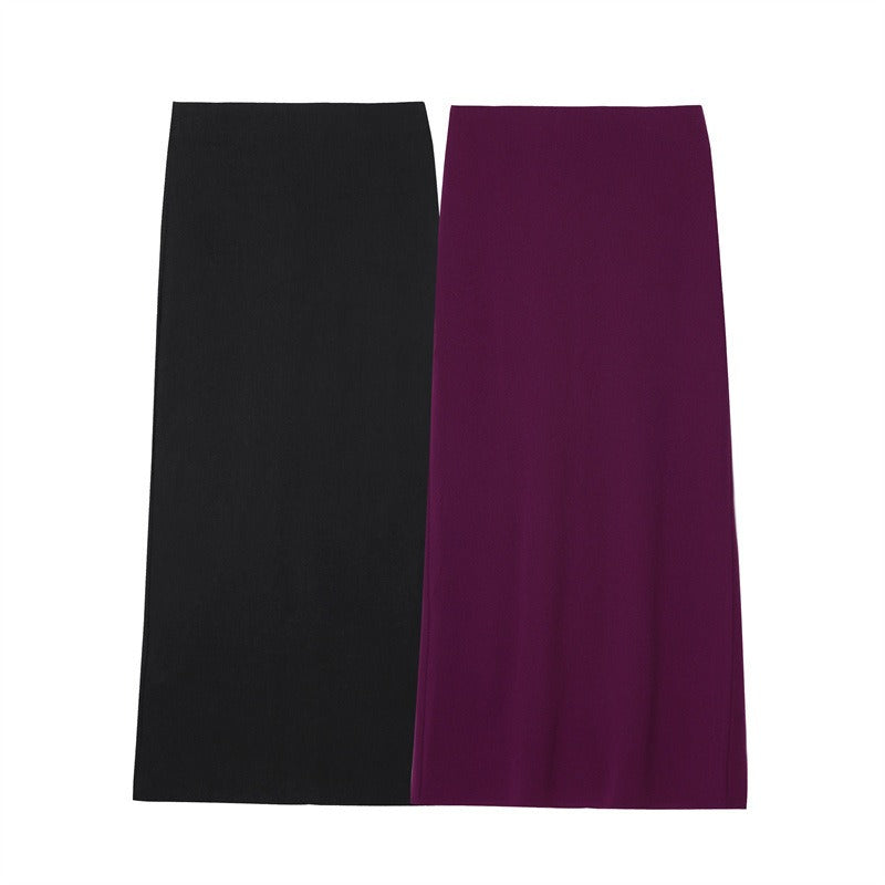 Pleated Halter Top & Stretchy Midi Skirt Set