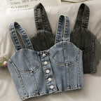 Slimming Denim Camisole Women's Summer Sleeveless Top