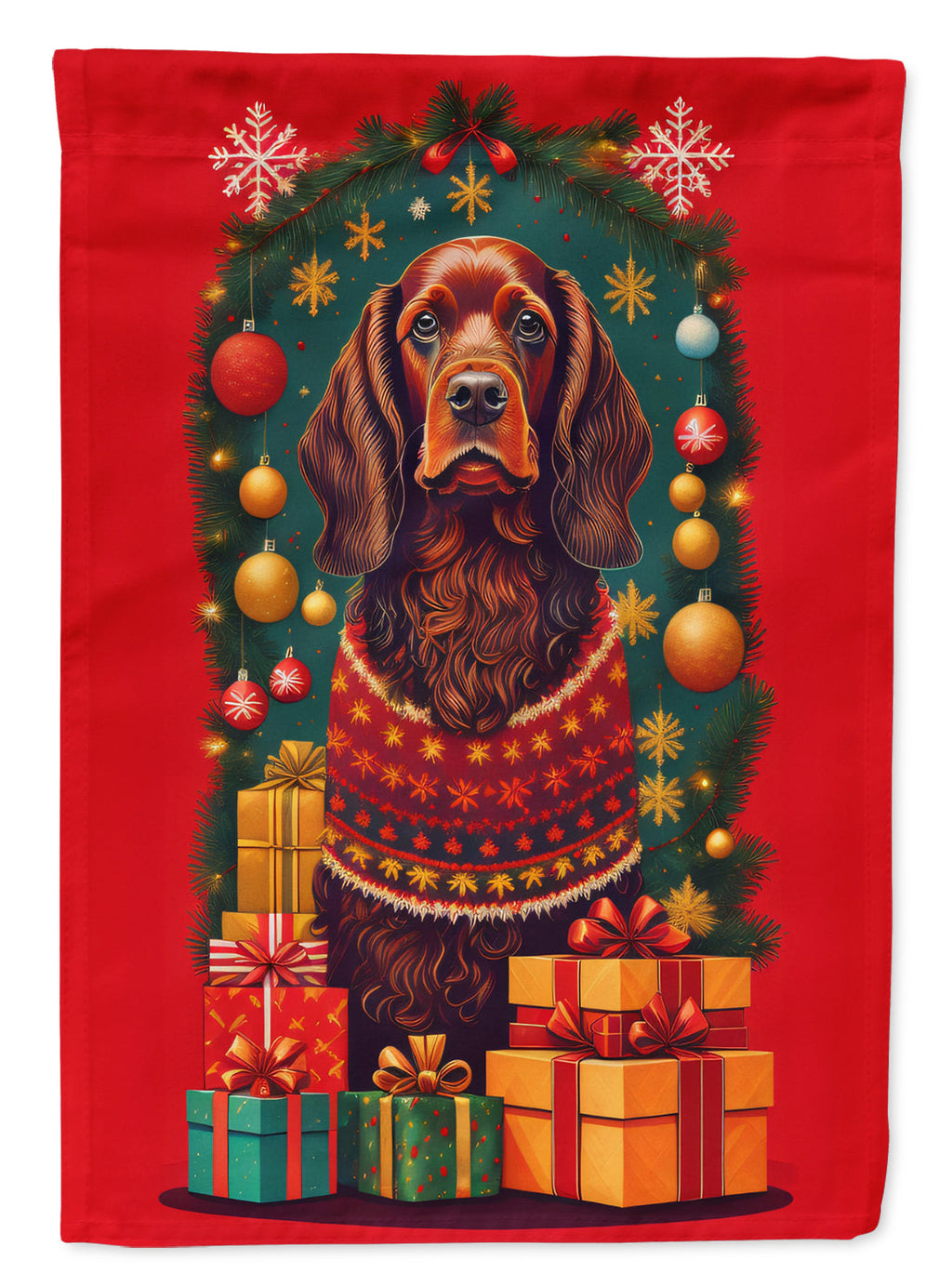 Field Spaniel Holiday Christmas Garden Flag