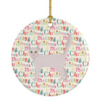 Burmilla Cat Christmas Ceramic Ornament