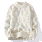 Men's Casual Solid Color Twisted Sweater