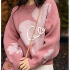 Loose Casual Round Neck Jacquard Pullover Sweater 2023 | Streetwear