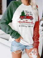 Christmas Movies Hallmark Printed Long-sleeved Sweatshirt | Streetwear