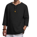 Men's Casual 3/4 Sleeve Loose Pullover Shirt | Streetwear