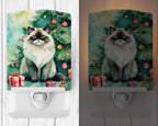 Himalayan Cat By the Christmas Tree Ceramic Night Light