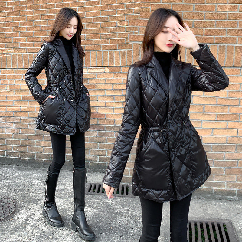 Autumn Winter Jacket with Waist Slimming Design