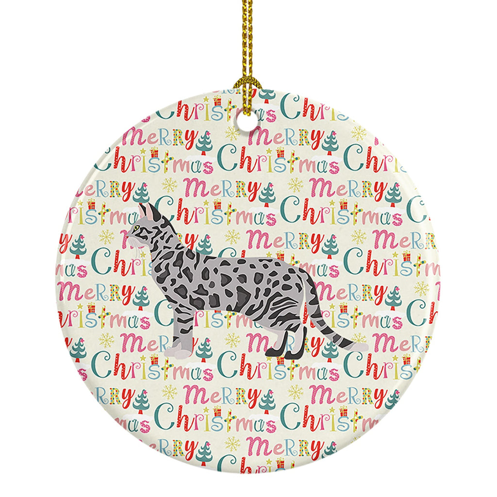 Cheetoh #2 Cat Christmas Ceramic Ornament