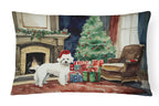 Maltese Cozy Christmas Throw Pillow
