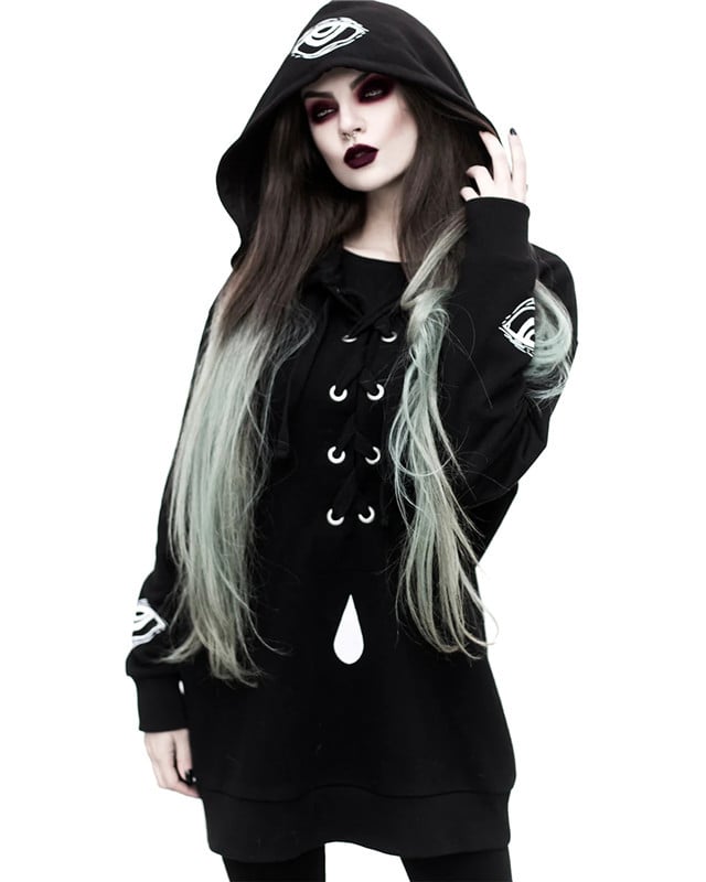 Punk Print Long Sleeve Loose Sweatshirt for Women | Streetwear